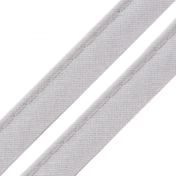 Paspelband Biesenband 12 mm hellgrau Einfassband Band am laufenden Meter
