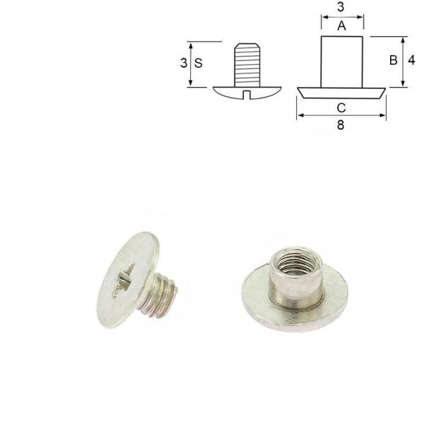 Buchschraube 10 x 3 x 4 mm goldrosé