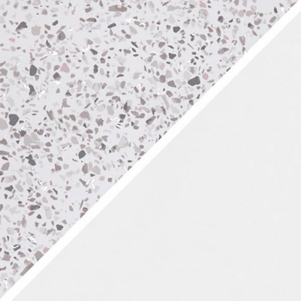 SnapPap Glanzeffekt weiß gesprenkelt mit silber