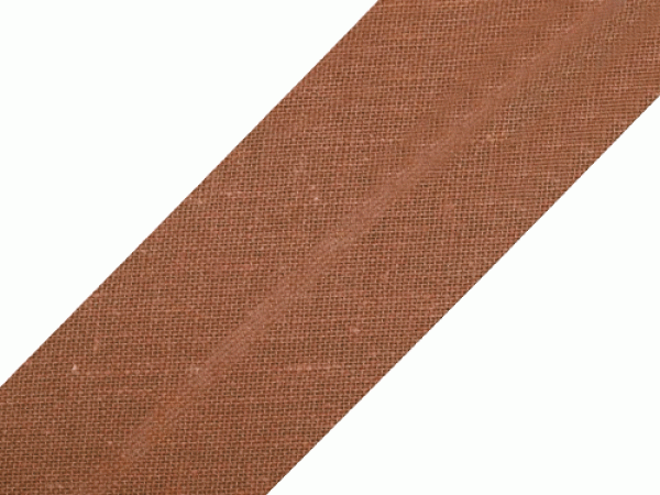 Schrägband 30 mm Baumwollle hellbraun natur