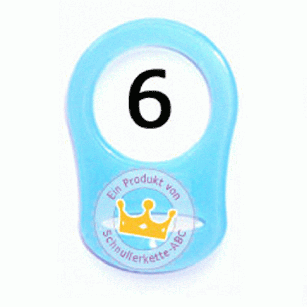 1 Silikonring Adapter in BABYBLAU für Schnuller und Schnullerkette