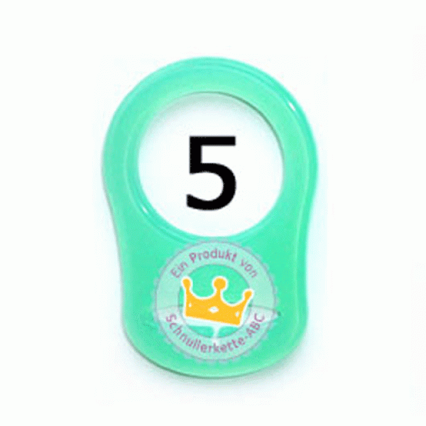 1 Silikonring Adapter in MINT für Schnuller und Schnullerkette