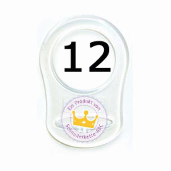 1 Silikonring Adapter in TRANSPARENT für Schnuller und Schnullerkette
