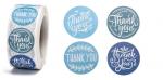 4 Aufkleber 25 mm THANK YOU mint blau petrol weiss Nr. 12