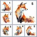 STUMPENKERZE mit Bild FUCHS Auswahl 90 x 50 mm