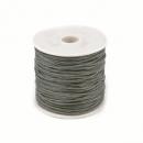 18 Meter Baumwollband Kordel Schnur 1mm silbergrau auf der Rolle