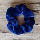 Scrunchie Samt 10 cm royalblau Haargummi