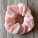 Scrunchie Samt 10 cm apricose Haargummi