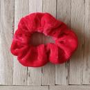 Scrunchie Samt 10 cm erdbeerrot Haargummi