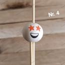 Nr. 4 EMOJI Holzperle 20 mm mit Gesicht