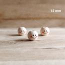 Holzperle 12 mm mit Gesicht lachen