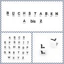 Buchstabenwürfel L Kunststoff 10 x 10 mm weiß / schwarz