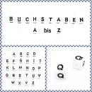 Buchstabenwürfel Q Kunststoff 10 x 10 mm weiß / schwarz