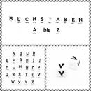 Buchstabenwürfel V Kunststoff 10 x 10 mm weiß / schwarz