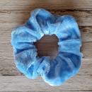 Scrunchie Samt 10 cm hellblau Haargummi