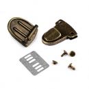 Steckverschluss "SVEA" 28 x 32 mm Tornister Ranzen Steckschloss altmessing