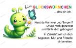 10 Spruchkarten WÜRMCHEN Nr. 2 "Karte mit Spruch"