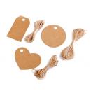 36 x MIX Geschenkeanhänger Tags Anhänger Pappe