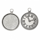 Kettenanhänger UHR 25 mm silber